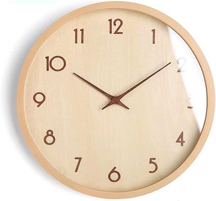 Amazon Co Jp 壁掛け時計 北欧 おしゃれ 木製 クロック かわいい 連続秒針 静か 静音 無音 インテリア デザイン時計 数字 掛時計 ナチュラル 壁掛け シンプル 記念日 部屋 装飾 引越し祝い 贈物 結婚祝い Ykfn ホーム キッチン