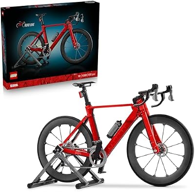 Icons Rennrad - Modellbau für Erwachsene - inkl. Gummireifen, Schaltwerk und Hinterradständer als Schreibtisch Deko - Geschenkidee für Radsportfans - 11380