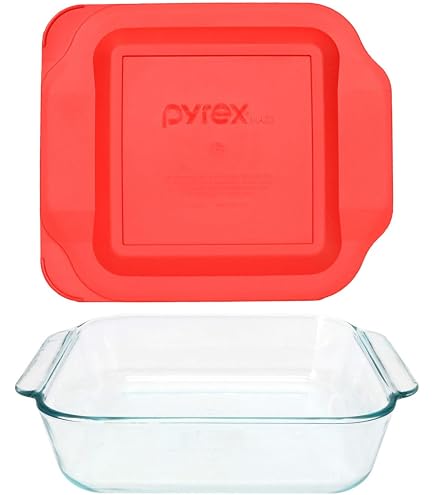 Amazon.com: Pyrex 222 (2Qt) Glass Baking Dish with Red Storage Lid