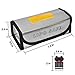 Fireproof Explosionproof Lipo Battery Safe Bag(7.28″x3.3″x2.5″) with 2 Packs of LiPo Voltage Checker + Warning Buzzer