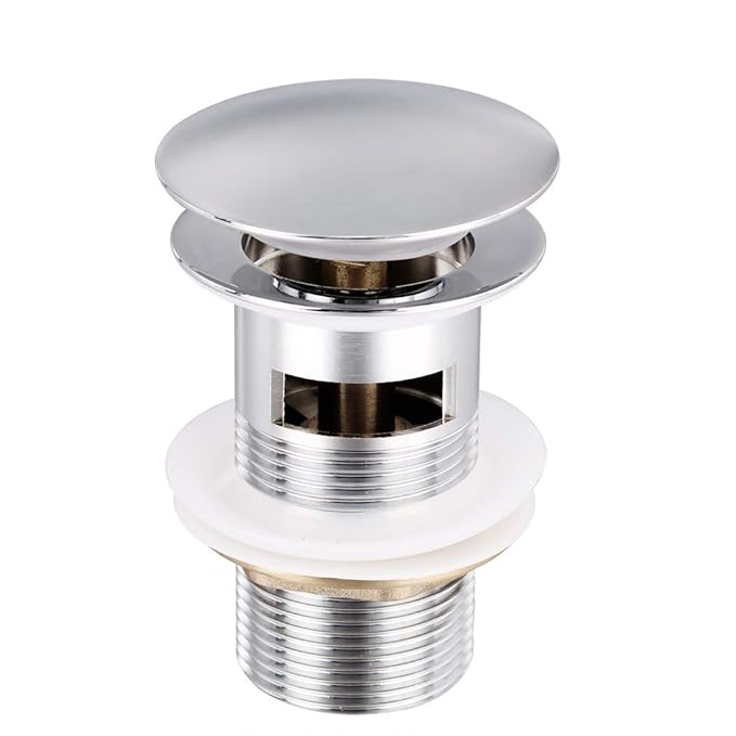 Buyi-World Universal Ablaufgarnitur für Waschbecken Wasserhahn, Messing Ablassventil POP UP Ventil ohne Überlauf