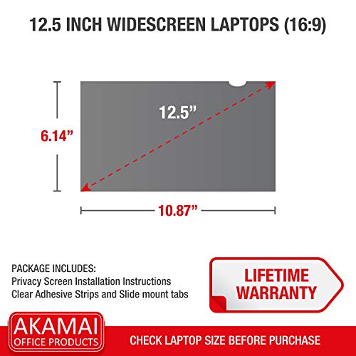 15.6" Akamai Computer Privacy Screen (16:9) - Black Security Shield - Laptop Monitor Protector - UV & Blue Light Filter - Thumbnail 6