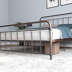 DHP Winston Metal Platform Bed with Rustic Design
