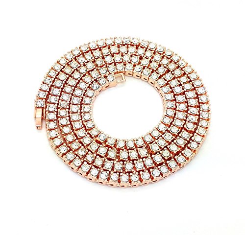 Mens Gold Tone Tennis Iced Out 30