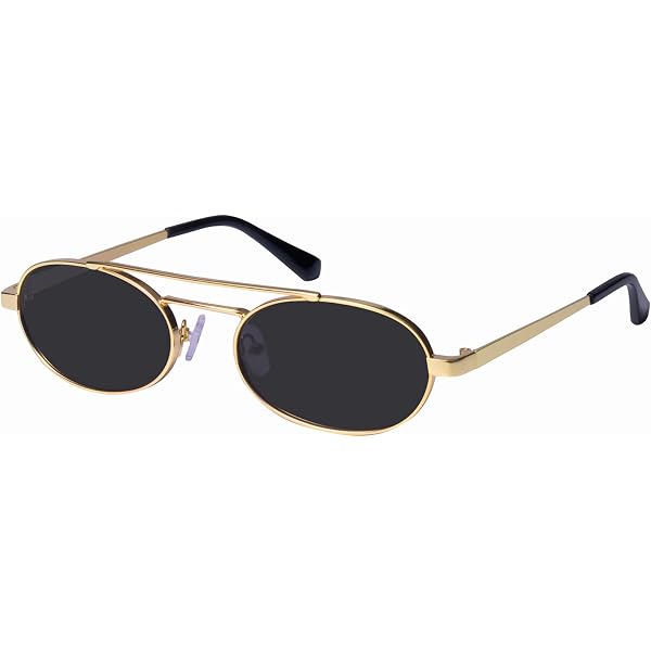 Metal Oval Double-Bridge Aviator Glasses, Retro , For , B PARATESTES Double Bridge Aviator Glasses – Vintage Tortoise  main image 2