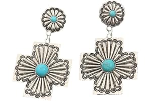 Turquoise Earrings for Women Western Earrings Boho Dangle Drop Turquoise Jewelry Cowgirl Country Concert Western Dress Outfit