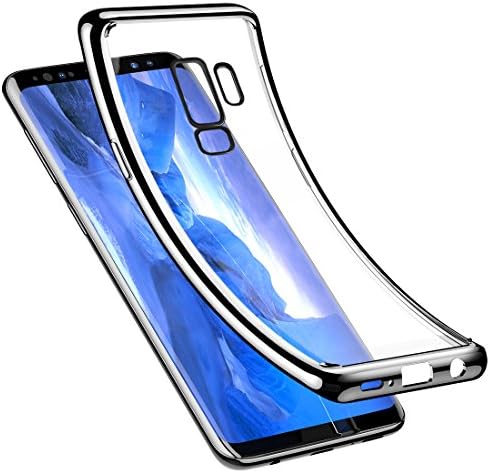 Galaxy S9 Plus Case Ultra Slim Crystal Clear Soft Cover Case Electroplated Frame [Shock Abosorption] Hybrid Drop Protection For Samsung Galaxy S9 Plus