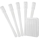 NKQ Eyelid Brush for Sensitive Eyes,Soft Silicone Eyelid Scrubber,Gentle Cleansing for Blepharitis,MGD & Dry Eyes, Fast Removes Dirt,Oil & Debris,Dry Brush for Eyelid Cleaner Parters (White)