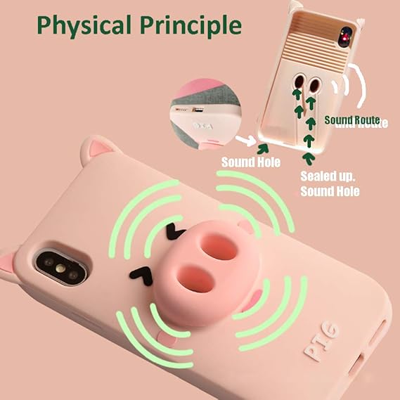 Amazon Com Unnfiko Cute Cartoon Case Compatible With Iphone 7 Plus Iphone 8 Plus Loudspeaker Sound Amplifying Design 3d Soft Silicone Protective Case Cover Pig Iphone 7 Plus 8 Plus