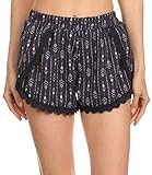 Simplicity Junior's Floral Pattern Lace Summer Beach Shorts