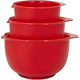 GLAD Mixing Bowls with Pour Spout, Set of 3 | Nesting Design Saves Space | Non-Slip, BPA Free, Dishwasher Safe Plastic | Kitc