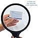 Pilos 5.5 Inch Extra Large Magnifying Glass with 3 LED Light, Nydotd 2X 5X Zoom Lens Illuminated Jumbo Handheld Lighted Magnifier for Reading Low Vision Macular Degeneration Craft and Hobby, Black