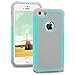 iPhone SE Case, iPhone 5 Case, MoMoCity Durable TPU Protection Case Silicone Ultra Thin Shockproof Phone Cover for iPhone5/5s/SE Gray-Mint Green