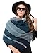 Women Blanket Oversized Tartan Scarf Wrap Shawl Cape Soft Checked Plaid Poncho Pashmina
