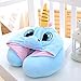 Travel Neck Pillow - Cute Blue Unicorn Shading Hoodie U Soft Pillow for Boy and Girl (Blue)
