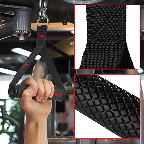 allbingo Pro Black Steel Cable Attachment Handles,Ultra Heavy Duty