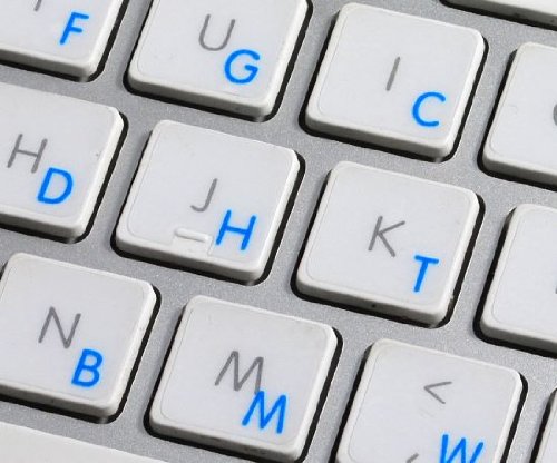 APPLE DVORAK STICKERS FOR KEYBOARD WITH BLUE LETTERING TRANSPARENT BACKGROUND FOR DESKTOP, LAPTOP AND NOTEBOOK