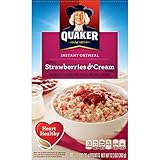 Quaker Instant Oatmeal, Strawberry & Cream, Breakfast Cereal, 10 Packets
