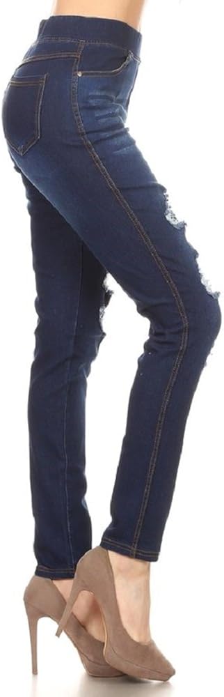 SZ 10-12 NEW EX AVON DENIM BLUE STRETCH 