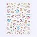 NICOLE DIARY 2 Sheets 3D Nail Stickers Unicorn Colorful Rainbow Star Heart Designed Manicure Nail Art Adhesive Transfer Sticker