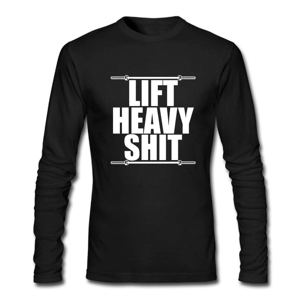 Ghyrshgryus Man's Lift Heavy Shit Cross Barbell Workout T Shirt