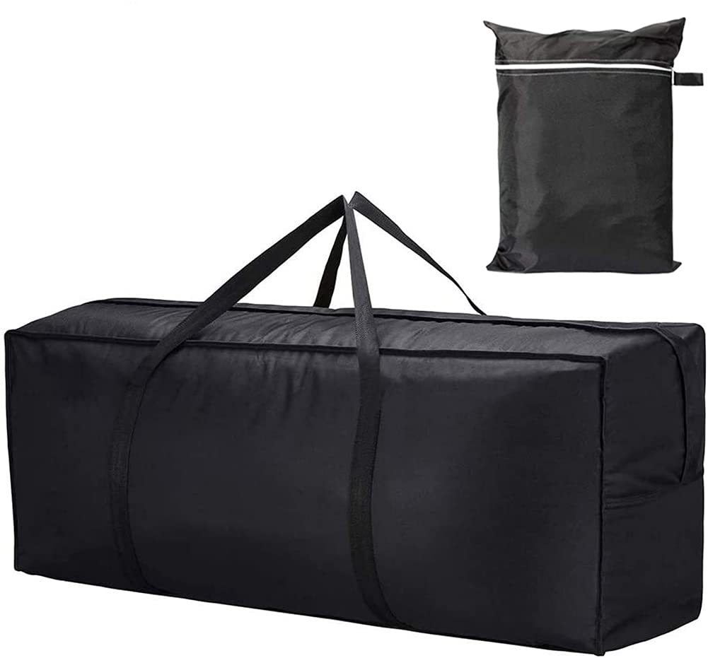 Garden Furniture Cushion Storage Bag COOSOO Waterproof Outdoor Heavy Duty Oxford Fabric Handbag with Handles for Patio Seat Pads Protector Cushion Cover and Home Accessories Christmas Tree(68x20x30in)