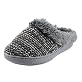 Muk Luks Women's Women's Pattern Knit Clogs-Grey Marl Mule