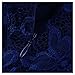 Miusol Women's Retro Floral Lace 2/3 Sleeve Slim Peplum Wedding Maxi Dress