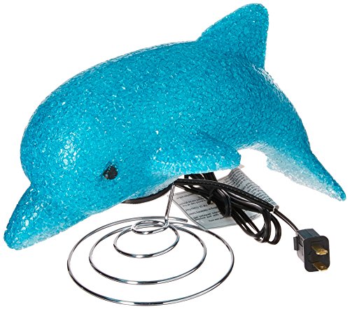 Rhode Island Novelty Dolphin Sparkle Lamp, 10-Inches (1-Unit)