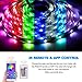 VISDOLL Smart Led Lights with App Control, 16.4ft 5050 RGBW/RGB Led Light Strips Kit and Bluetooth IR Remote Controller and 12v Power, for Bedroom, Home Decoration, Tv Backlight, Party