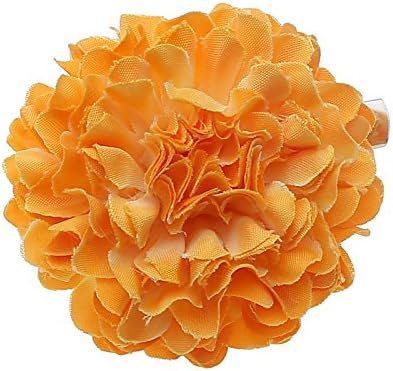 4pcs/lot 2" Corsage Fabric Flowers Brooch Pins Hair Clips Headwear Wedding Party Gift by Pparty -Small Multilayer Sunflower (Golden Yellow)
