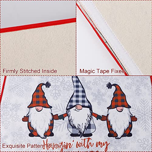 Juegoal Christmas Tree Collar, 32 Inch Gnome Hexagon Christmas Tree