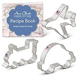 Transportation Cookie Cutter Set - 3 Piece - Airplane, Train Engine, and Car - Ann Clark Cookie Cutters - US Tin Plated Steel