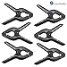 LimoStudio (6 pcs) 4.5 inch Black Spring Clamps for Studio, Canvas, Muslin, Paper, Backdrop, Background, Wood Work, Strong Grip Clamping & Flexible Movable Teeth, Comfortable Grip, AGG363