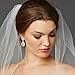 Mariell Gold Plated Cubic Zirconia Clip-On Bridal Earrings, Precision Cut CZ Crystals, Non-Pierced Dangle Earring for Brides, Jewelry for Wedding, Mother of the Bride