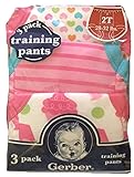 Gerber Baby Toddler Girls Cotton Training Pants, 3-Pack
