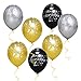 Unomor 40th Birthday Decorations with 40th Birthday Balloons in Black, Silver and Gold for Birthday Supplies—30 Pack