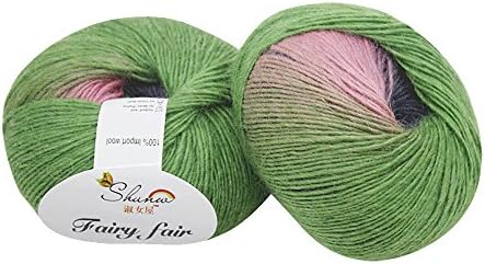 Clearance Sale! Yarns for Knitting Crochet Craft,KFSO Hand Knitting Knicker Yarn Crochet Soft Scarf Sweater Hat Yarn Knitwear Wool,Rainbow Color (F1)