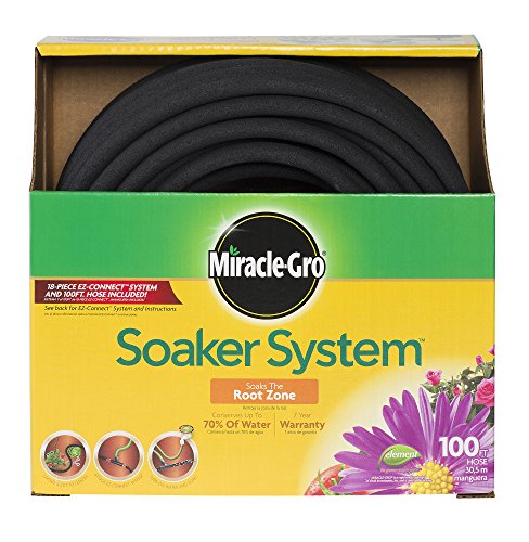 Miracle gro mgspa38100fm premium bulk soaker hose kit with ez con…