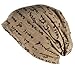 Z&S Unisex Beanie Baggy Thin Hip-hop Print Skullcap B078 (brown)