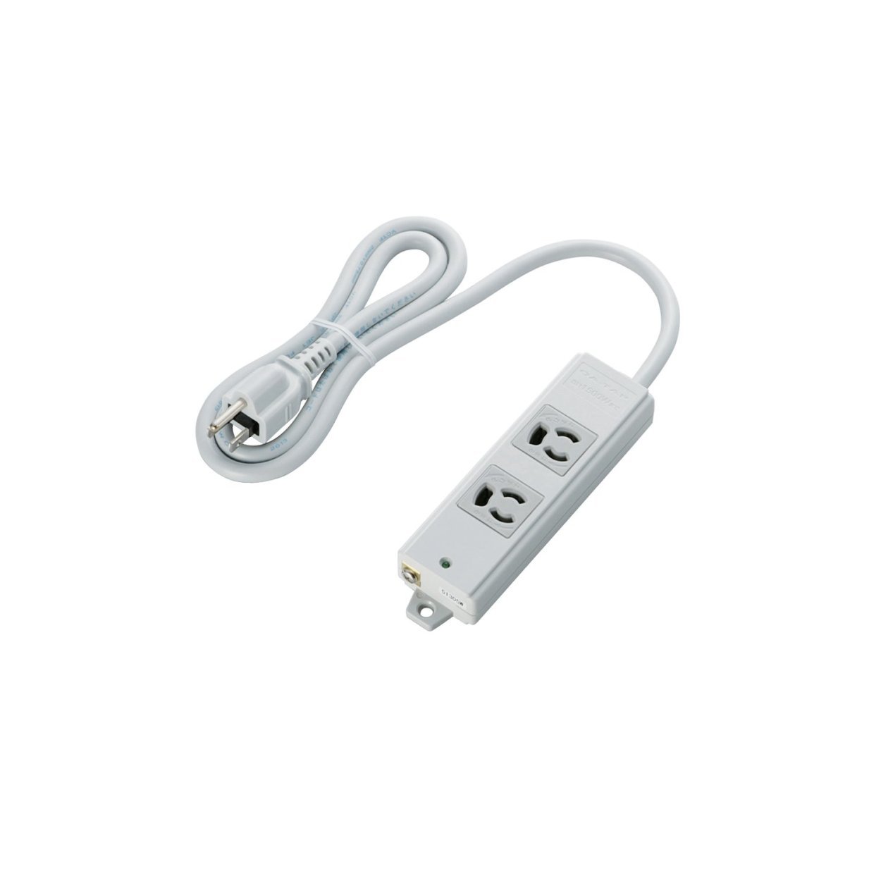 エレコム 電源タップ 抜け止め コンセント 2個口 3Pプラグ マグネット付き 1m グレーの商品画像