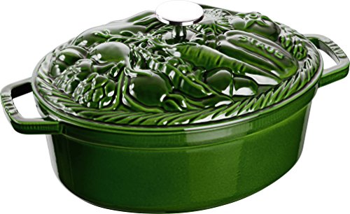Click Here to See More Images Staub Vegetable Cocotte, Basil, 4.25 qt. - Basil