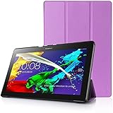 Lenovo Tab 2 A10 & Lenovo Tab 3 10 Case - HOTCOOL Ultra Slim Lightweight Stand Cover Case For Lenovo Tab 2 A10-70 & Lenovo Tab 3 10 Business Tablet(With Auto Wake/Sleep Feature), Purple