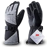 RIVMOUNT Winter Ski Gloves for Men Women,3M Thinsulate Keep Warm Waterproof Gloves for Cold Weather Outside RSG601
