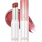 rom&nd GLASTING MELTING BALM #06 Kaya Fig - Vegan K-Beauty Tinted Lip Balm for Crystal Water-Gloss Shine, Deep Hydration & MLBB Rosy Nude Color | Non-Sticky, Long-Lasting Comfort for All Ages