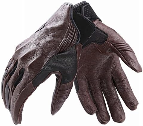 Avantwolf Imported lambskin Leather Motorcycle Gloves Mountain Bike Cycling Glove Shockproof Waterproof Wear-resistant MTB Outdoor Sports Full Finger Motobike Glove