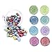 UNIQOOO 180 Pcs 8 Mixed Colors Sealing Wax Beads Nuggets for Wax Seal Stamp -Green Turquoise Blue Lavender Wine - for Cards Envelopes, Wedding Invitations, Wine Packages, Gift Wrapping