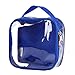 EzPacking Clear TSA Approved 3-1-1 Travel Toiletry Bag for Carry On/Quart Size Transparent Liquids Pouch for Airport Security/See Through Vinyl & PVC Plastic Organizer for Men and Women (Royal Blue)