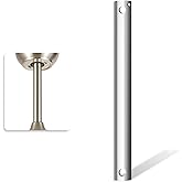 Nianzcy 36 Inch Ceiling Fan Downrod, 3-Foot Brushed Nickel Ceiling Fan Extension Rod, 1-Inch OD, ceiling fan downrods for Var