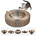 Cat ,Collapsible Cat Scratcher Lounge Post with Ball Toy Bell & Catnip, High Density Recycled Corrugated Kitty Scratching Pad Cats Turbo Toys